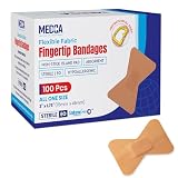 Bende per dita in tessuto flessibile - scatola da 100 pezzi di bende adesive in tessuto Flex per la cura delle dita e per proteggere le ferite