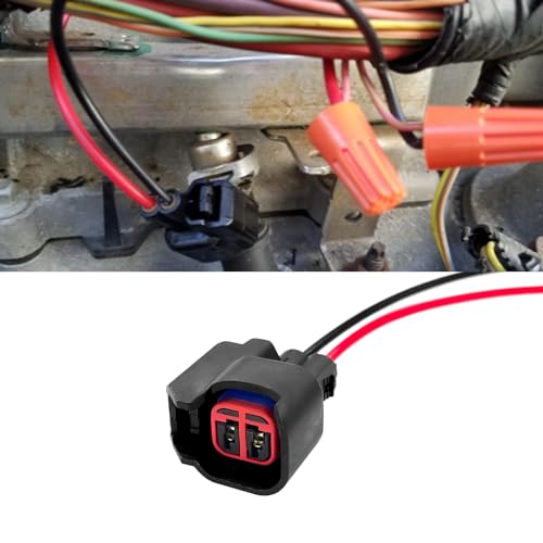 Hirificing 1PCS Fuel Injector Connector Wiring Harness, EV6 EV1 EV14 Injector Pigtail Plug Wire Harness Socket Plug-in Adapter Replacement Kit, Universal Standard Automotive Fuel Injector Pigtail