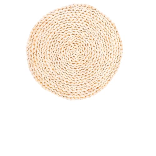 HOOWIFFY Mantel Individual Redondo de Paja Natural 32 Cm, Antideslizante y Resistente al Calor, Decorativo para Mesa de Comedor, Hogar y Restaurante, Protección para Platos y Ollas
