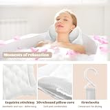 SilverChry Ergonomiczna poduszka do wanny, poduszka do wanny dla dorosłych, zagłówek do wanny, wsparcie szyi wanny, akcesoria do wanny, poduszka do basenu z hydromasażem