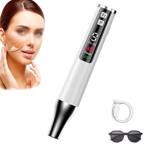 LáPiz PortáTil para Eliminar Lunares con Picosegundos, Disponible En Dos Modelos: Recargable Y con BateríA, con 9 Modos Y 4 Velocidades, Ideal para Verrugas, Pecas, Etc Plug-inmodel