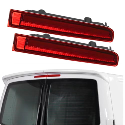 Gotrain T5 T6 Transporter Luz de Freno Trasera LED Izquierda y Derecha Luz de Freno de Alto Nivel de Reemplazo, Lente Roja compatible con VW T5 2003-2015, T6 2015-2024