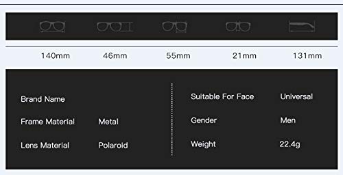 55 mm Square Polarized Sunglasses for Men3