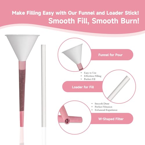 100 PACK Colorful Pre Rolled Cones| King Size Rolling Paper Cone with Loader and Packing Sticks - Image 2