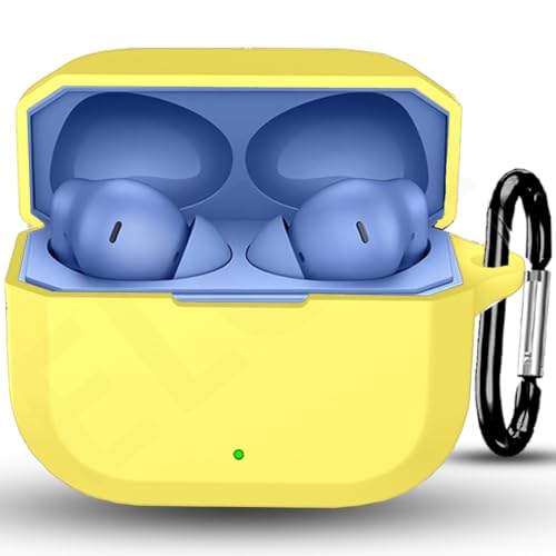 Image of ELOR Premium Silicone Case Cover Compatible with OnePlus Nord Buds 3r (Earbuds Not Included) (Lemon Yellow, OnePlus Nord Buds 3r)