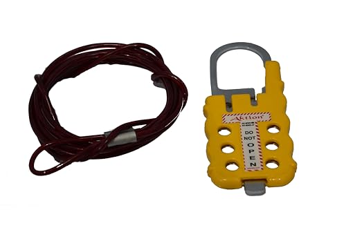 Image of Multipurpose Cable Lockout AK-MWD-26Y Lock and hold, Yellow (Pack of 2)