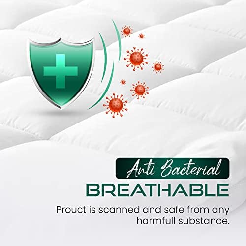 Linens World Luxury 3/4 Mattress Topper with Strong Straps 10CM Thick 4FT Mattress Topper Small Double Mattress Topper Comfy Mattress Topper Small Double Bed Mattress Topper 3/4 Bed Mattress Topper