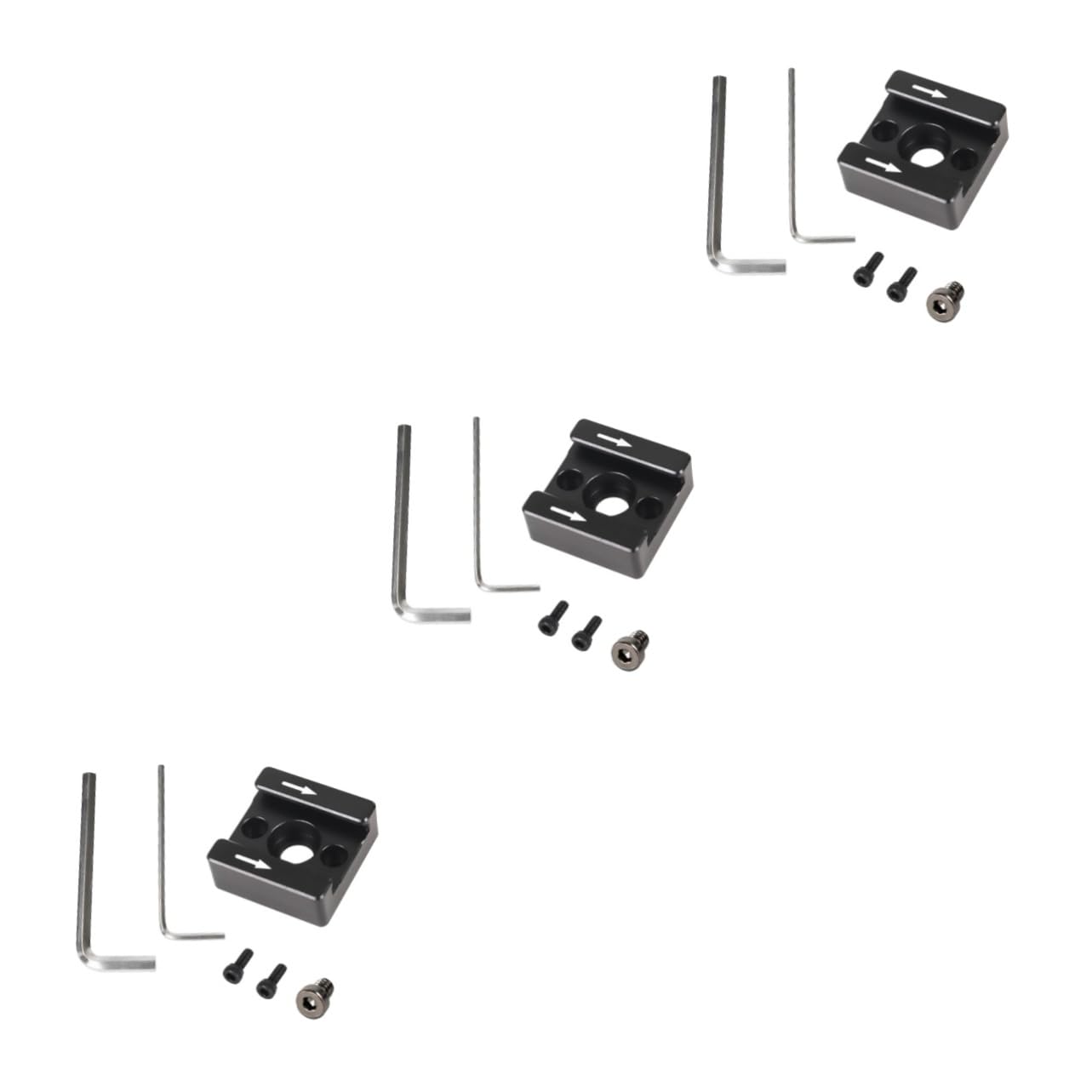 Uonlytech 3 Sets Cold Shoe Hot Shoe Adapter Camera Mount Flash Shoe Mount Bracket for Monitor Bracket for Led Light Bracket for DSLR Bracket for Flash Rabbit Cage Aluminum Alloy