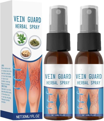 2pcs Veinguard Spray, Varicose Vein Soothing Spray, Healing Soothing Spraying, Calf Swelling Product For Adults Home Travel, Improve The Appearance,Suitable For All Skin Types