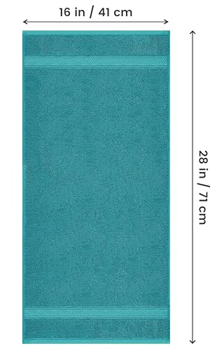 Utopia Towels - Handtücher Set aus Baumwolle - 100% Baumwolle ultraweich und sehr saugfähig, 41x71 cm - 6er Pack (Türkis)