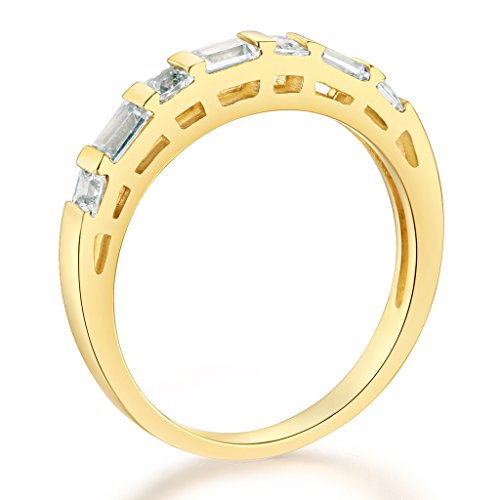 Twjc 14K Yellow Gold Solid Engagement Ring And Wedding Band 2 Piece Set - Size 7 #TOP5
