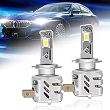 【300% plus lumineux que les lampes halogènes】 - Les ampoules de phares à LED H7 sont la meilleure alternative aux halogènes. Puces LED 3570 avec 110W par paire. Blanc Xénon 6000K. Flux lumineux à haute efficacité Jusqu'à 12000LM par paire. les feux de croisement ont un meilleur faisceau, les feux de route ont une sortie plus lumineuse.