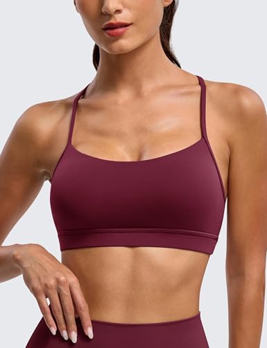 Image of BAYDI Clouduxi Y Back Sports Bra for Women - Padded Racerback Spaghetti Strap Low Impact Workout Yoga Bra, A-C Cups