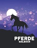  Malbuch Pferde: Malbuch Pferd Stressabbau 50 einseitige Pferde Designs Malbuch Pferde 100 Seiten Designs für Stressabbau und Entspannung Pferde Malbuch für Erwachsene Männer & Frauen Malbuch Geschenk