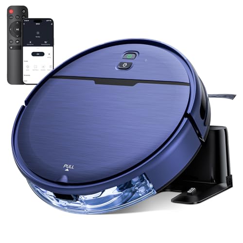 Image of Robot Vacuum and Mop Combo, 2-in-1 Robotic Vacuums Cleaner with APP/WiFi/Remote, Robot Vacuum with Strong Suction, Mopping, Schedule, Self-Charging, Quiet, for Hard Floor, Pet Hair, Low Pile Carpet