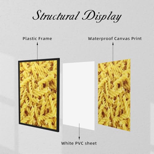 Spaghetti cadre noir de qualité supérieure pour décoration murale - 5