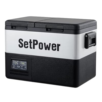 Setpower PT35 Car Refrigerator,35L(37Quart) Dual Zone Portable Freezer Fridge,Car Fridge 12 Volt Refrigerator,Electric Cooler for Car Camping,RV,Truck,Vehicles,Home Use,0?-50?