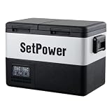 Setpower PT35 Car Refrigerator,Dual Zone Portable Freezer Fridge,37Quart Car Fridge 12 Volt Refriger