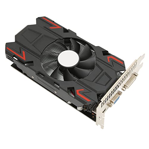 Septpenta Tarjeta Gráfica Discreta con Ventilador de Refrigeración Sin Interferencias de Ruido, PCB y Condensadores, 4 GB Ddr5 (128 bits) Frecuencia de Núcleo 825Mhz Frecuencia de Memoria 1100Mhz