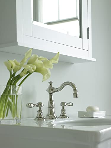 Newport Brass 1770/20 Victoria Double Handle Widespread Lavatory Faucet With Metal Lever Handles (Low, Stainless Steel #TOP3