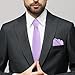 JUNMEISI Lavender Tie Set in Gift Box Mens Solid Color 3.15