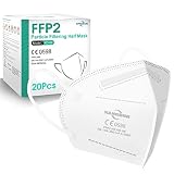 FFP2 Mask 20 PCS, KANGDUN FFP2 Face Mask 5-Ply Cup Dust Safety Masks, Disposable Particulate Respira