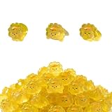 MinFanger 30Pcs Luminous Mini Resin Lions, Translucent Lion Figurines Bulk