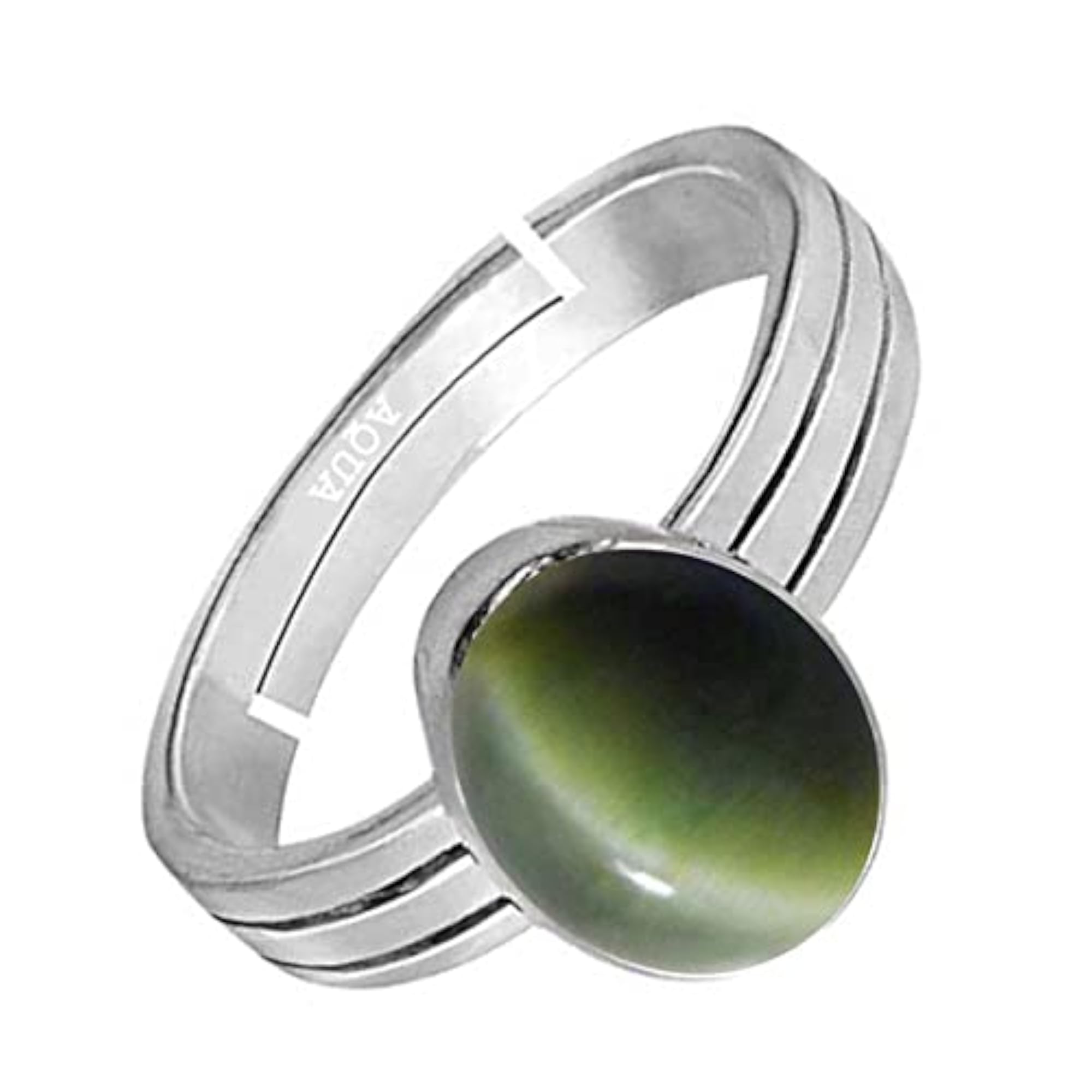 Cats Eye 10.25 Ratti Adjustable Ring, 925 Sterling Silver