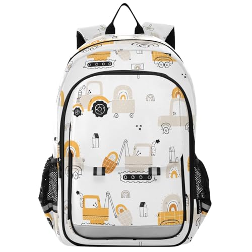 Sac à dos pour ordinateur portable enfants au motif voitures et arcs-en-ciel, modèle A577