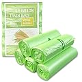 Diompirux 100 Sacchetti per rifiuti, Sacco universale della spazzatura da 20L, Anti-strappo Anti-foro Anti-penetrazione, per la pattumiera del bagno o della cucina, 50X60cm, Verde