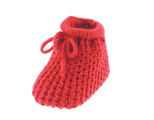 Glamour Girlz Chaussons en tricot pour nouveau-né bébé fille garçon - Rouge - Taille unique Cover