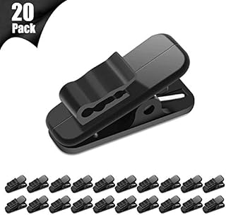 MXRS 20Pieces Black Earphone Wire Clip Earphone Cable Clip Earbud Wire Clip