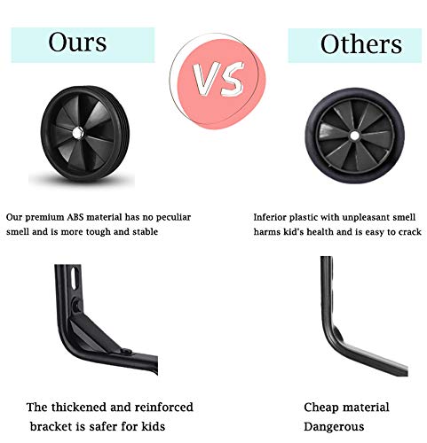 ZOSEN Rodas de treinamento de bicicleta Estabilizadores de bicicleta para crianças Rodas de suporte