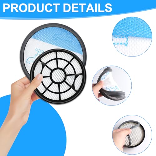 Svitzoot HEPA-Filter für Rowenta Swift Power Cyclonic RO2910EA, RO2913EA, RO2915EA, RO2932EA, RO2933EA, RO2957EA und RO2981EA(Vor- und Nachfilter waschbar, Bürsten) ersetzt ZR904301