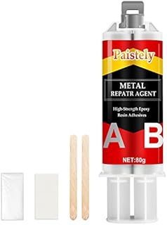 AB Metal Glue, Metal Glue High Strength Bonds Metal to Metal (40g*2), Weld Metal Repair Paste, Metal to Metal Glue for Steel, Metal, Cast Iron