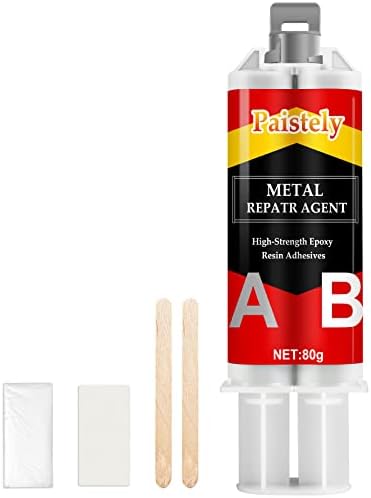 AB Metal Glue, Metal Glue High Strength Bonds Metal to Metal (40g*2), Weld Metal Repair Paste, Metal to Metal Glue for Steel, Metal, Cast Iron