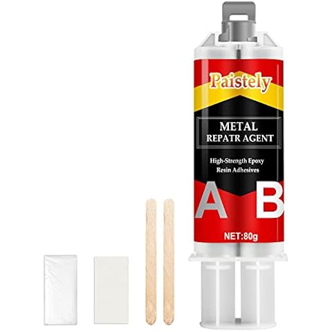 AB Metal Glue, Metal Glue High Strength Bonds Metal to Metal (40g*2), Weld Metal Repair Paste, Metal to Metal Glue for Steel, Metal, Cast Iron Cover