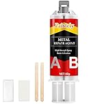 Metal Glue, High Strength Bonds Metas (40g*2), Weld Metal Repair Paste, Glue for Steel, Metals, Cast Iron, Suitable for Repairing Surface Cracks and Fractures (80g)