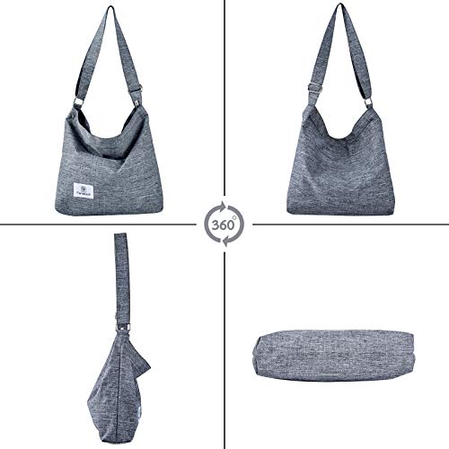 Hobo Bags for Women, Fanspack Hobo Bag Hobo Crossbody Bag Canvas Shoulder Bag Canvas Bag Tote Bag Women's Hobo Handbags Women's Shoulder Handbags Women's Tote Handbags - Thumbnail 5