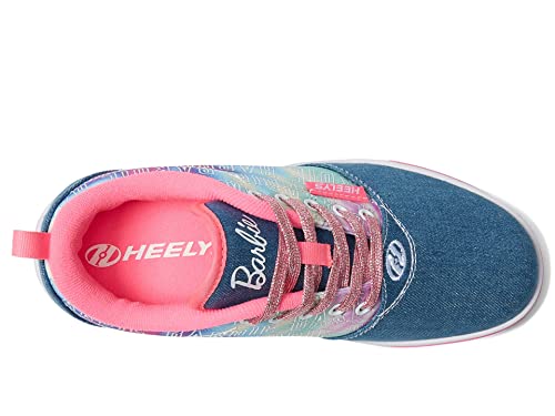 Image of Heelys Girl's Pro 20 Barbie (Little Kid /Big Kid /Adult) Denim /Pink 4 Big Kid (Women's 5) M