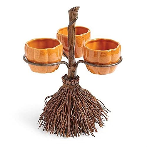 Halloween Pumpkin Snack Bowl Stand Snack Basket Candy Holder Bowl Dessert Trays Container for Serving Salad Dessert Halloween Party Favor Supplies 1 Set (Size : A)