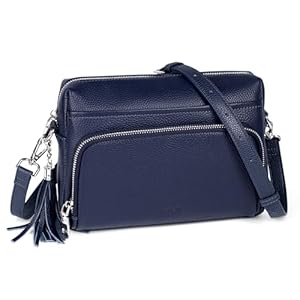 befen Genuine Leather Crossbody Purses for Women Lightweight Small Crossbody Bags Purse with Built in RFID Blocking Wallet