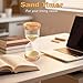 CNCJ 60 Minute Wooden Sand Timer, Hourglass Light Gold Small Sand Clock for Desk Decor Kitchen Classroom Office Study Home Decoration