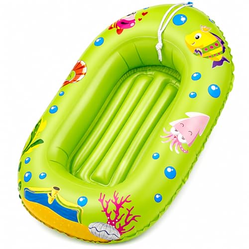 Happy People Kinder-Boot, aufgeblasen ca. 95x55x20cm, mit 2 Luftkammern, Halteleine, ca. 15-20 kg Tragkraft