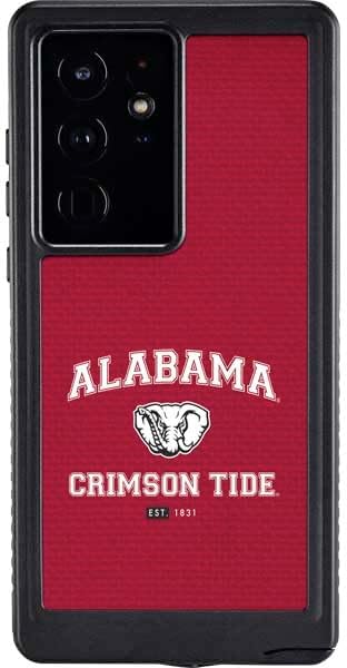 Skinit Waterproof Phone Case Compatible with Galaxy S24 Ultra - Officially Licensed University of Alabama Crimson Tide Basketball Design