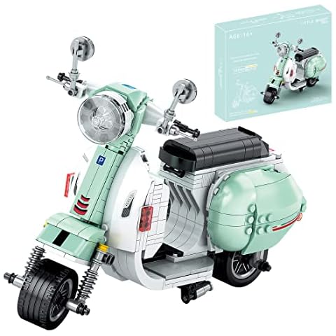 WUGU Electric Motorbike Scooter Building Set 485Pcs Racing Motorcycle DIY Assembly Toy, Superbike Building Blocks Sets Compatible with Lego Cover
