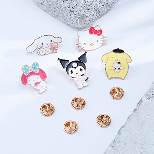 Cute Kitty Cat Style Pins Cartoon Brooch Kitten Charms Enamel Lapel Pins For Backpacks (Pin-Slo 5Pcs) #TOP3