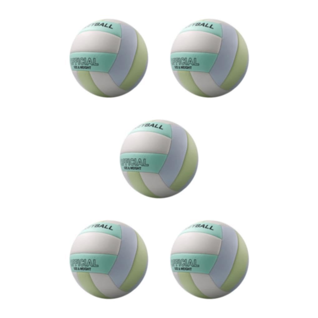 5 Ensemble de Volley-ball pour l'extérieur, ingrédients écologiques, artisanat exquis, Match Durable, entraînement en PVC, volley-ball en plein air, bleu