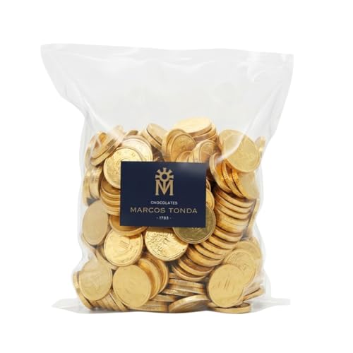Chocolates Marcos Tonda - Monedas Chocolate con Leche | Bolsa 825G | Monedas de Chocolate para Niños y Adultos