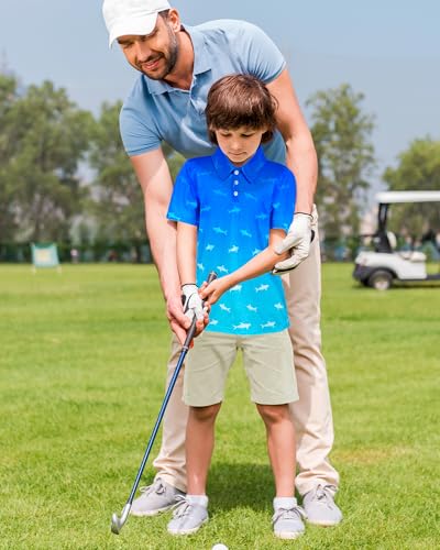 Boys Polo Shirt Golf Short Sleeve Hawaiian School Uniform Shirts for Boys Kids 5-14 Years3